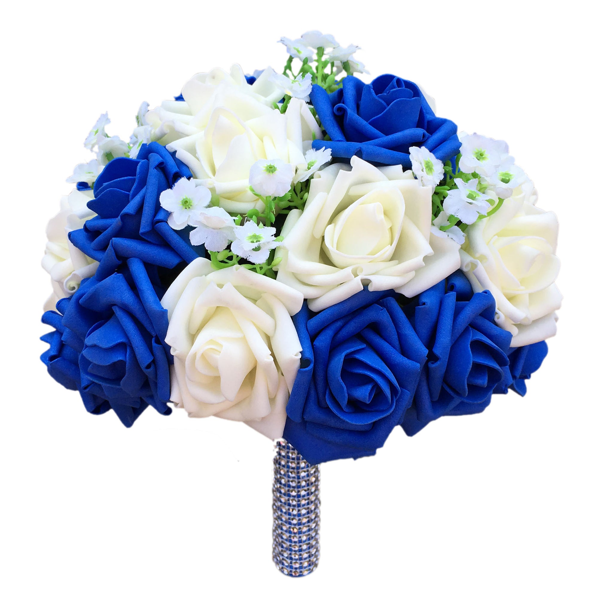 Silk Blue and White Bridal Bouquet