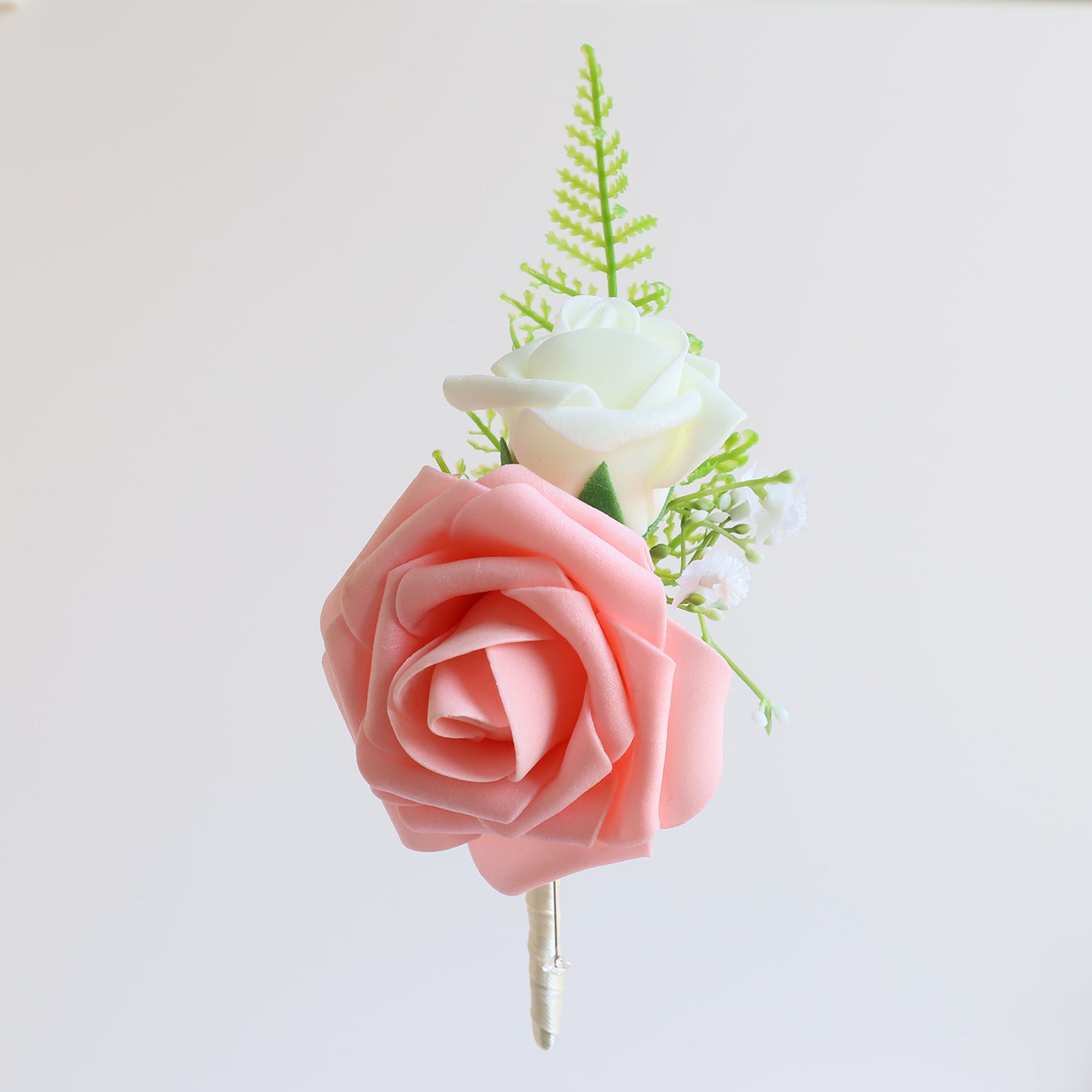 Wedding Prom Party Homecoming Corsage Peach Rose Flower