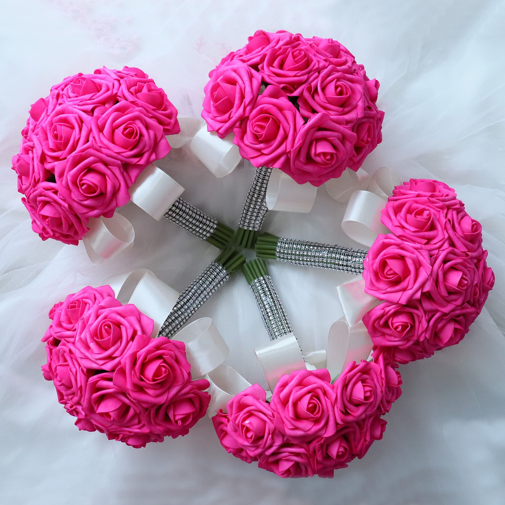 Hot Pink Wedding Bouquets Boutonnieres Corsages