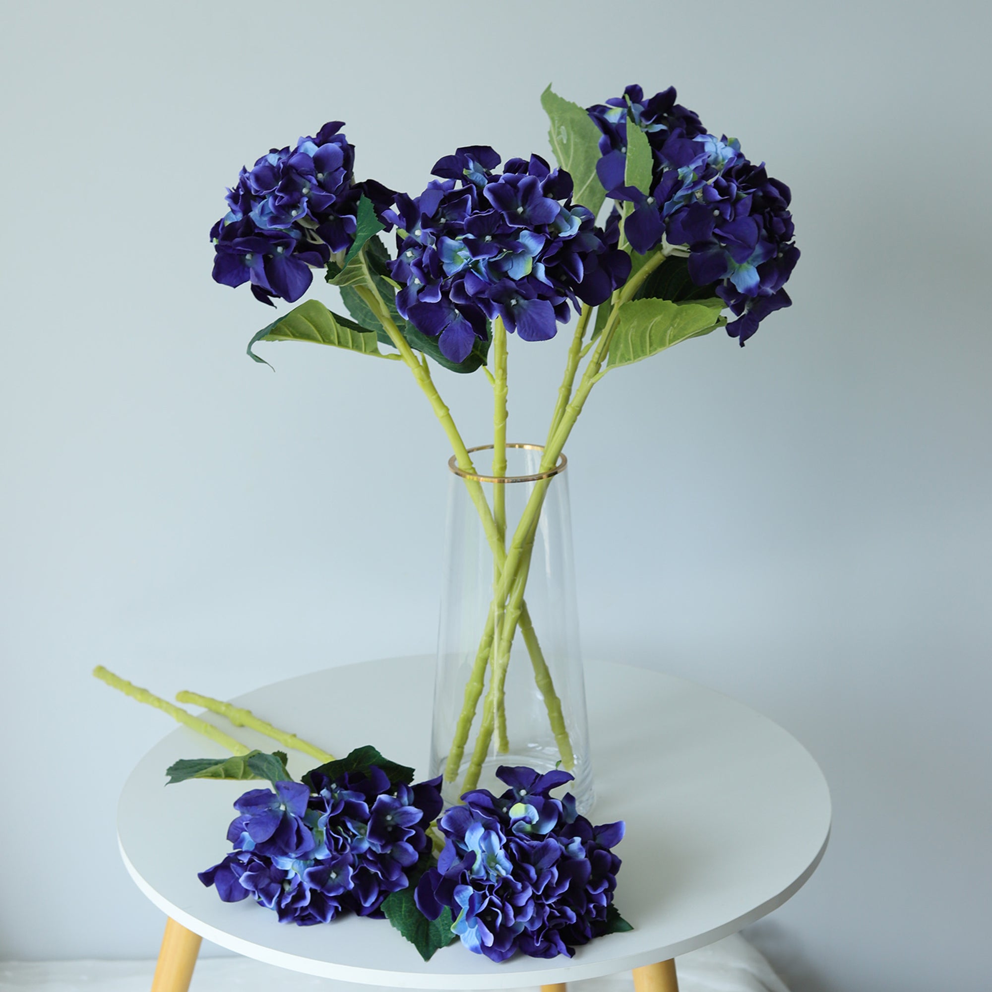 Navy Blue Hydrangea Fake Flower Wedding Centerpieces