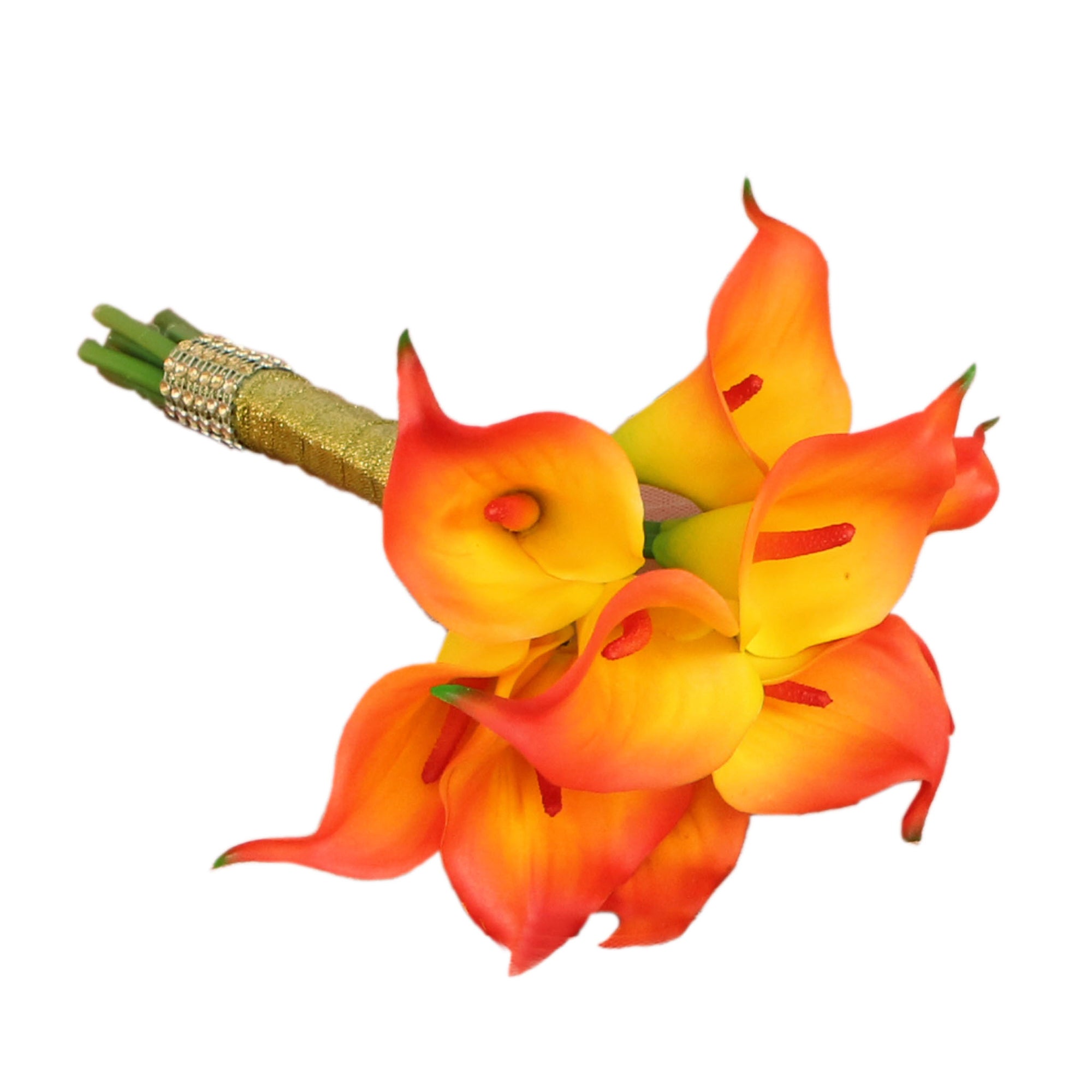 Artificial Orange Calla Lily Wedding Bouquets