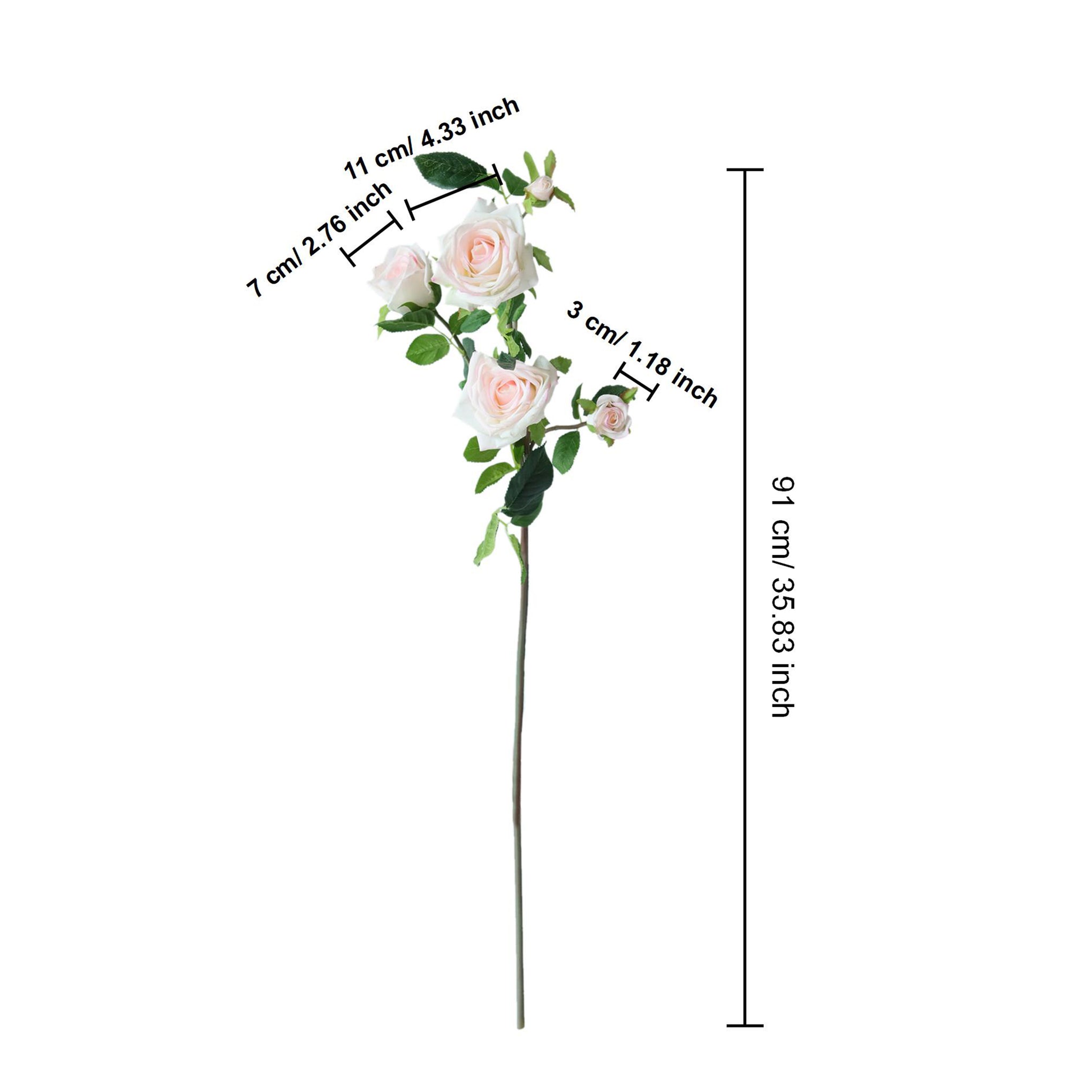 Spray Real Touch Roses Artificial Flowers 5 Colors - VANRINA