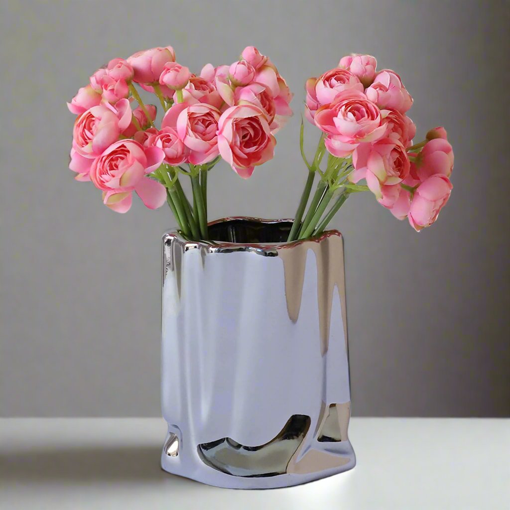 Small Peony Silk Ranunculus Flower Bundle