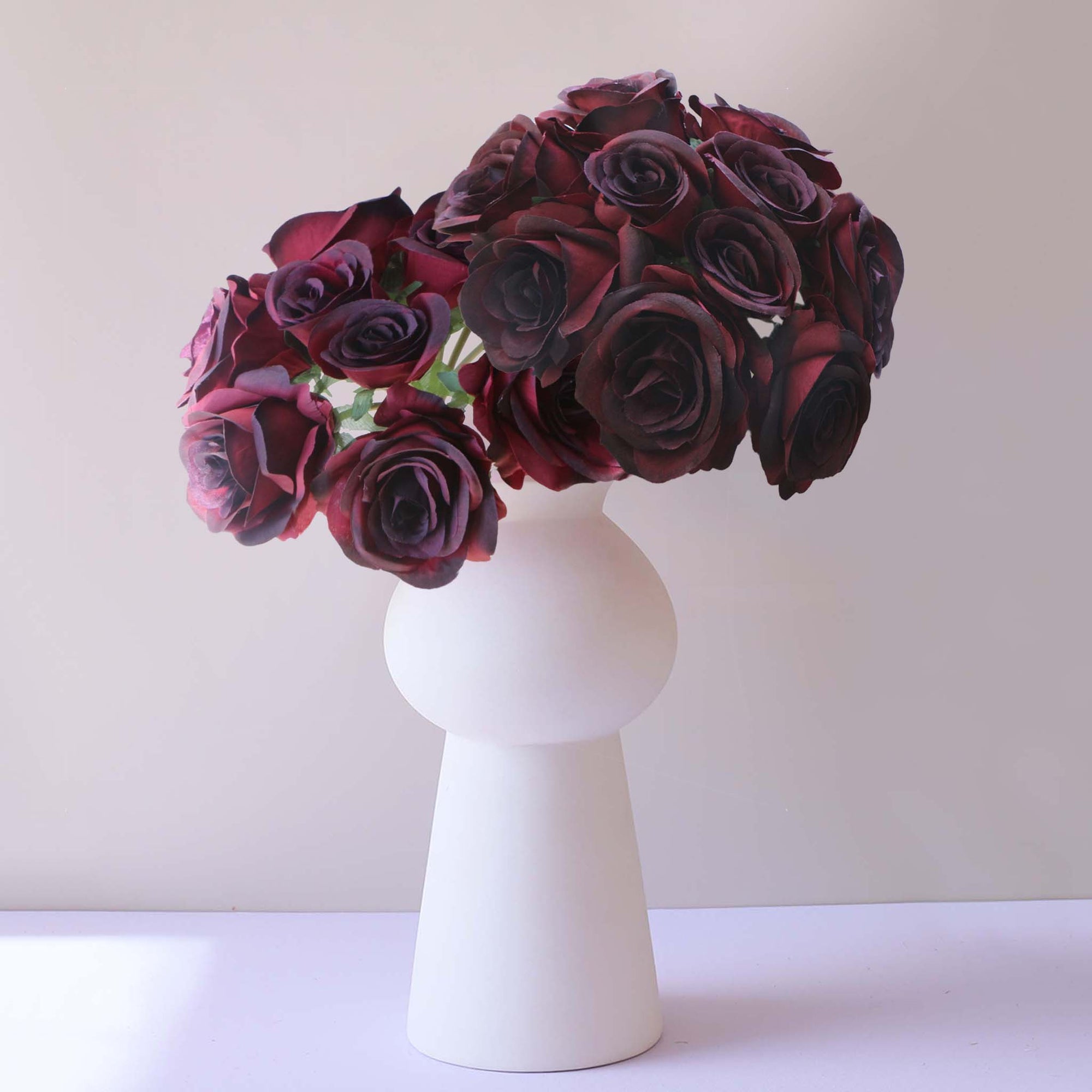 Burgundy Rose Bouquet Artificial Wedding Flowers for diy Centerpieces Decor