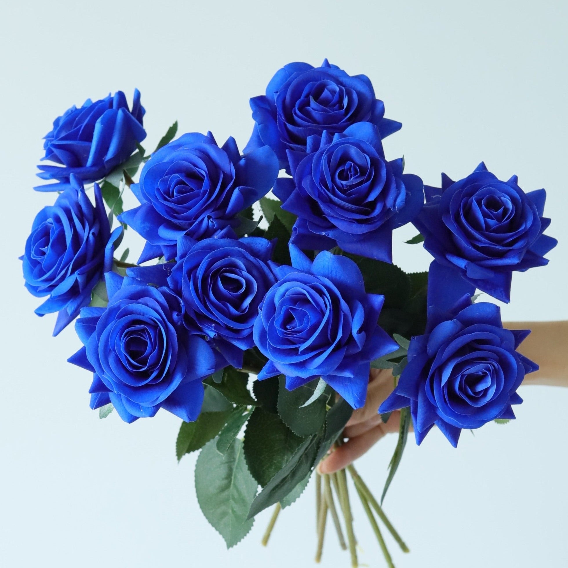 Royal Blue Wedding Flowers Real Touch Roses