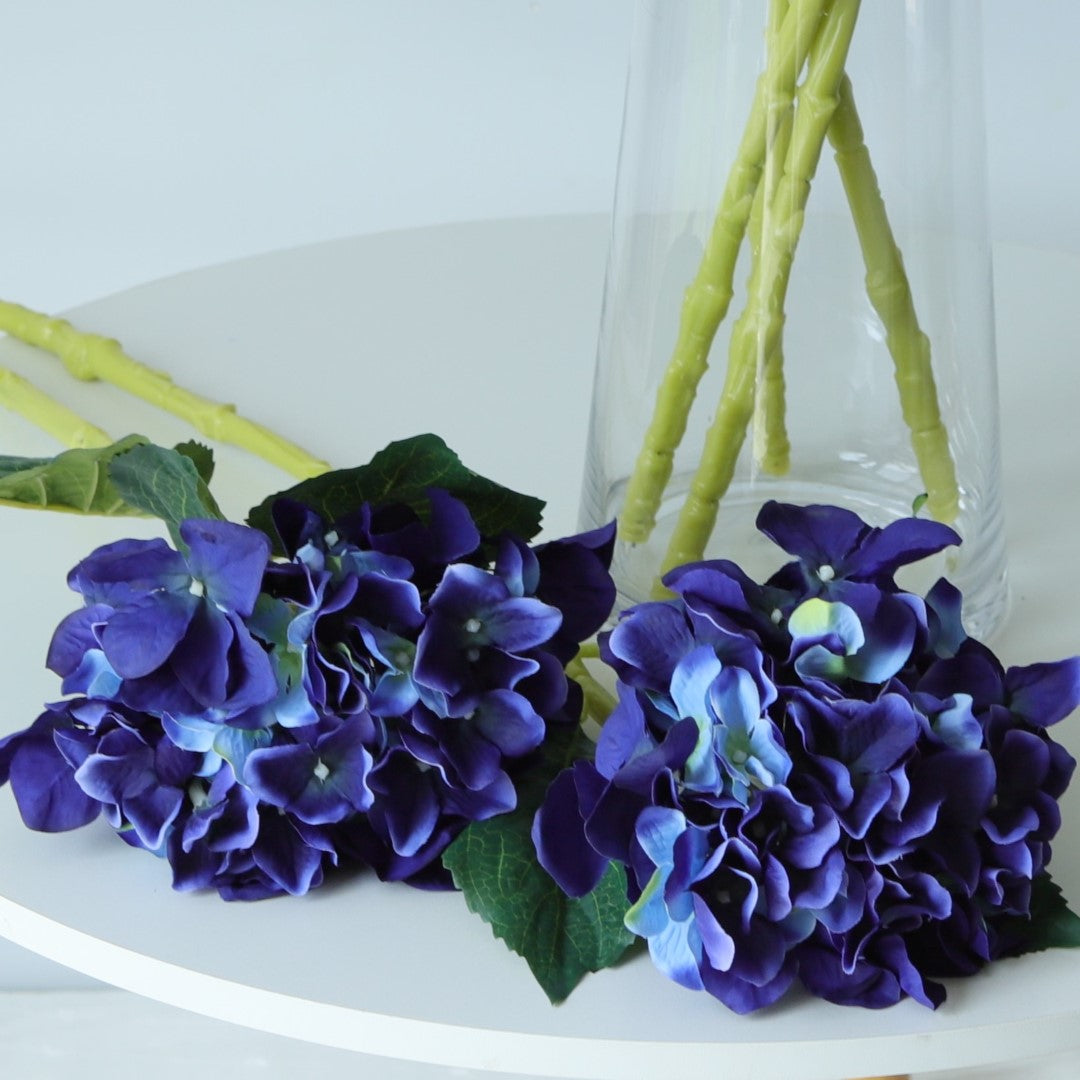 Navy Blue Hydrangea Fake Flower Wedding Centerpieces