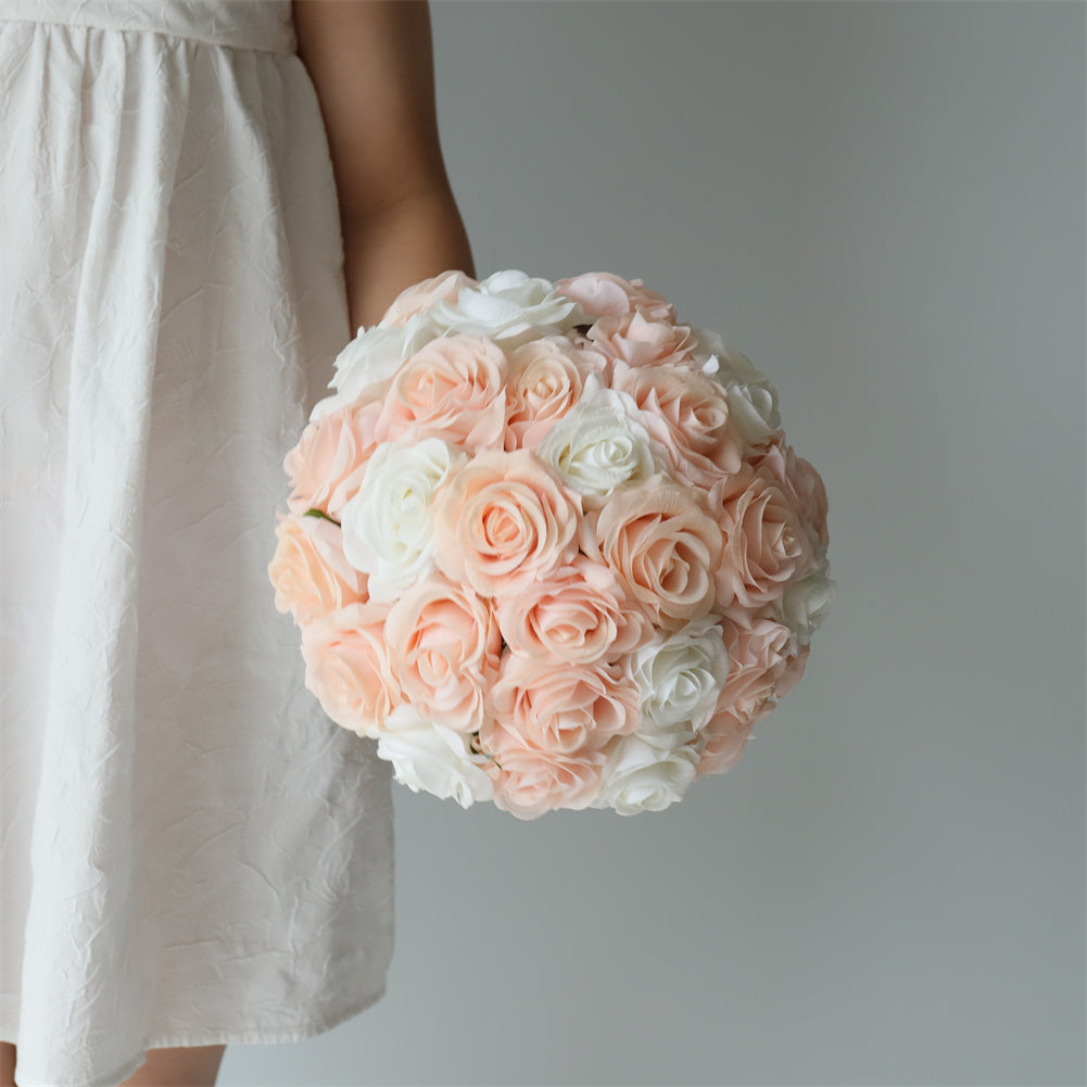 Blush Wedding Bouquet Bride Flowers 10"