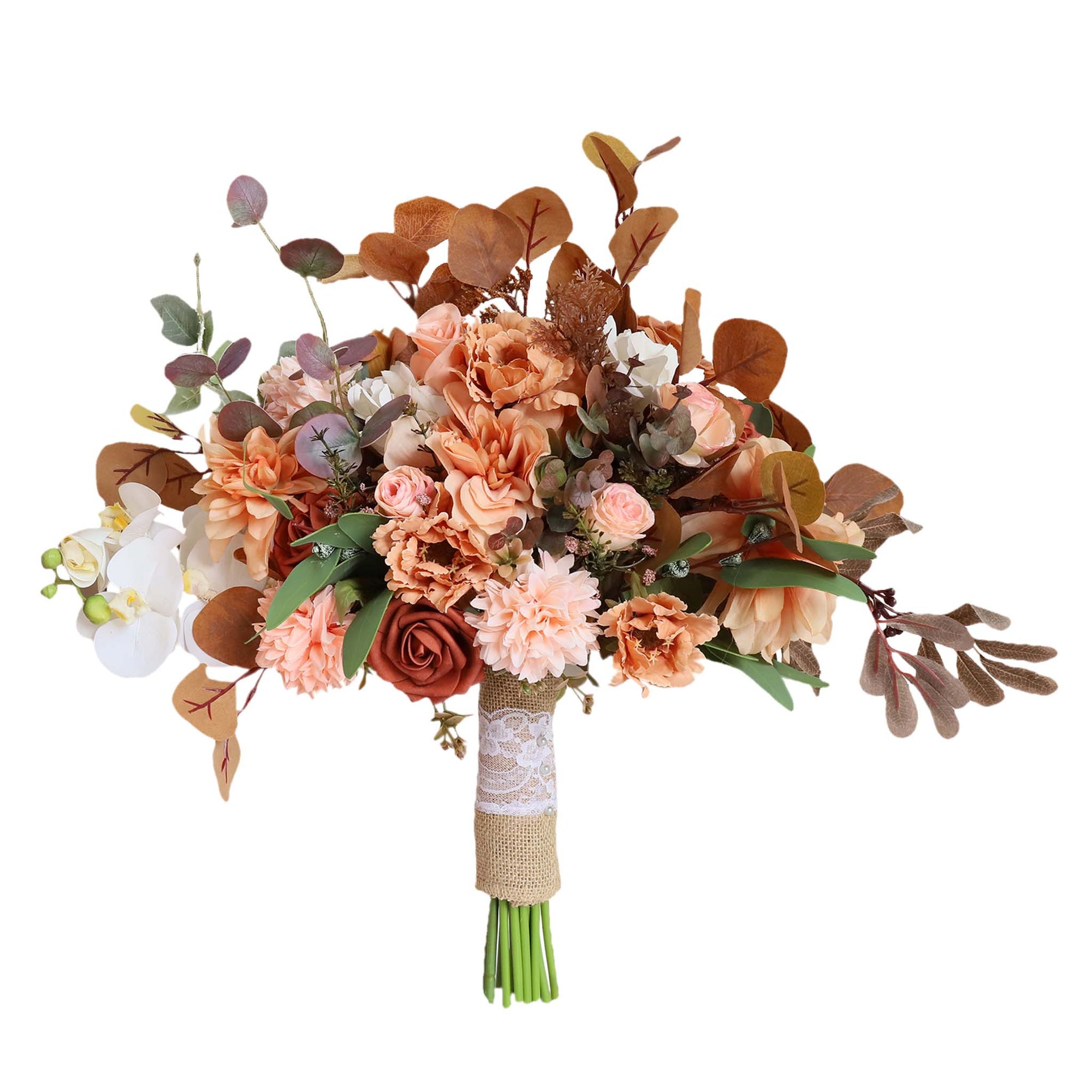 Fall Wedding Bouquets Artificial Terracotta Flowers