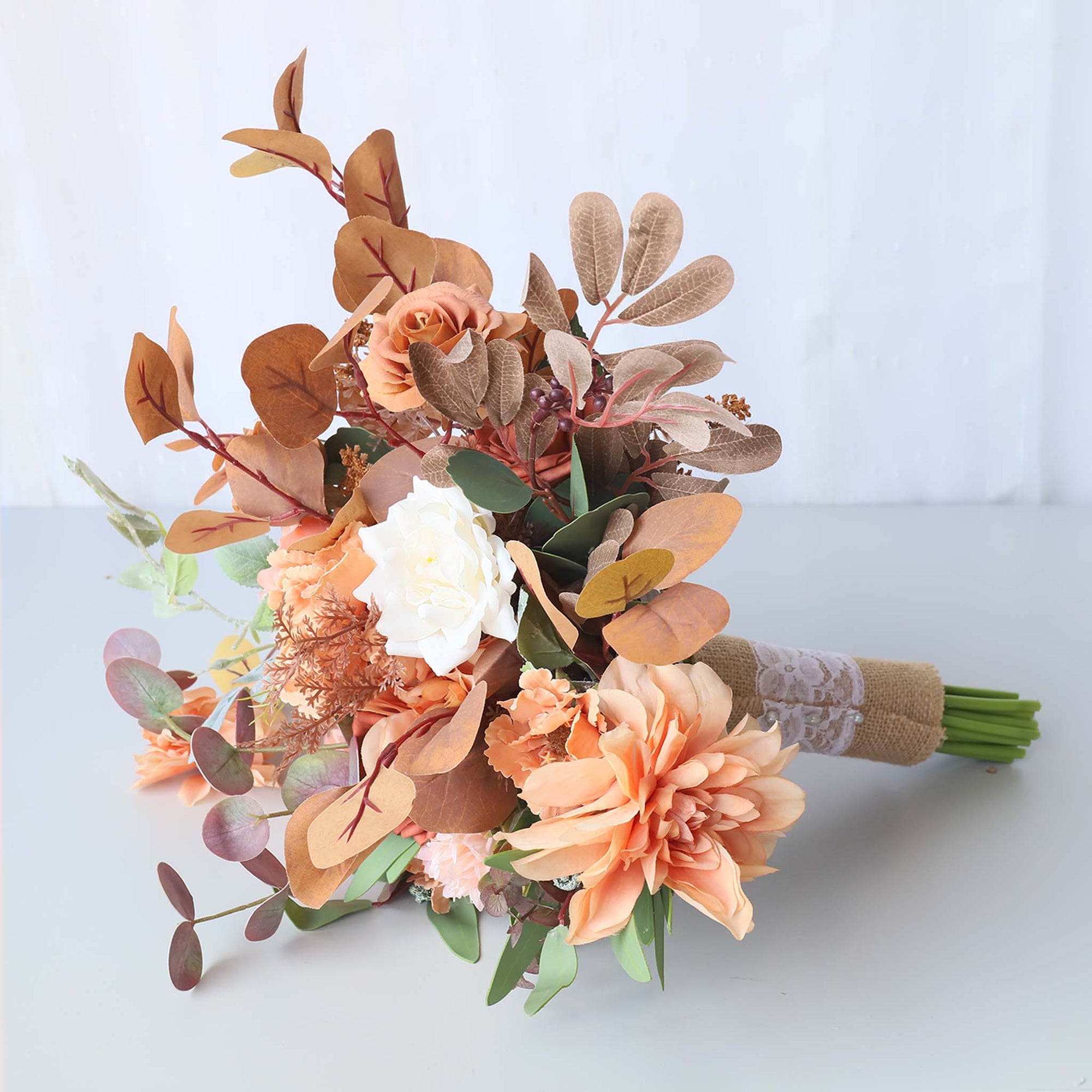 Fall Wedding Bouquets Artificial Terracotta Flowers