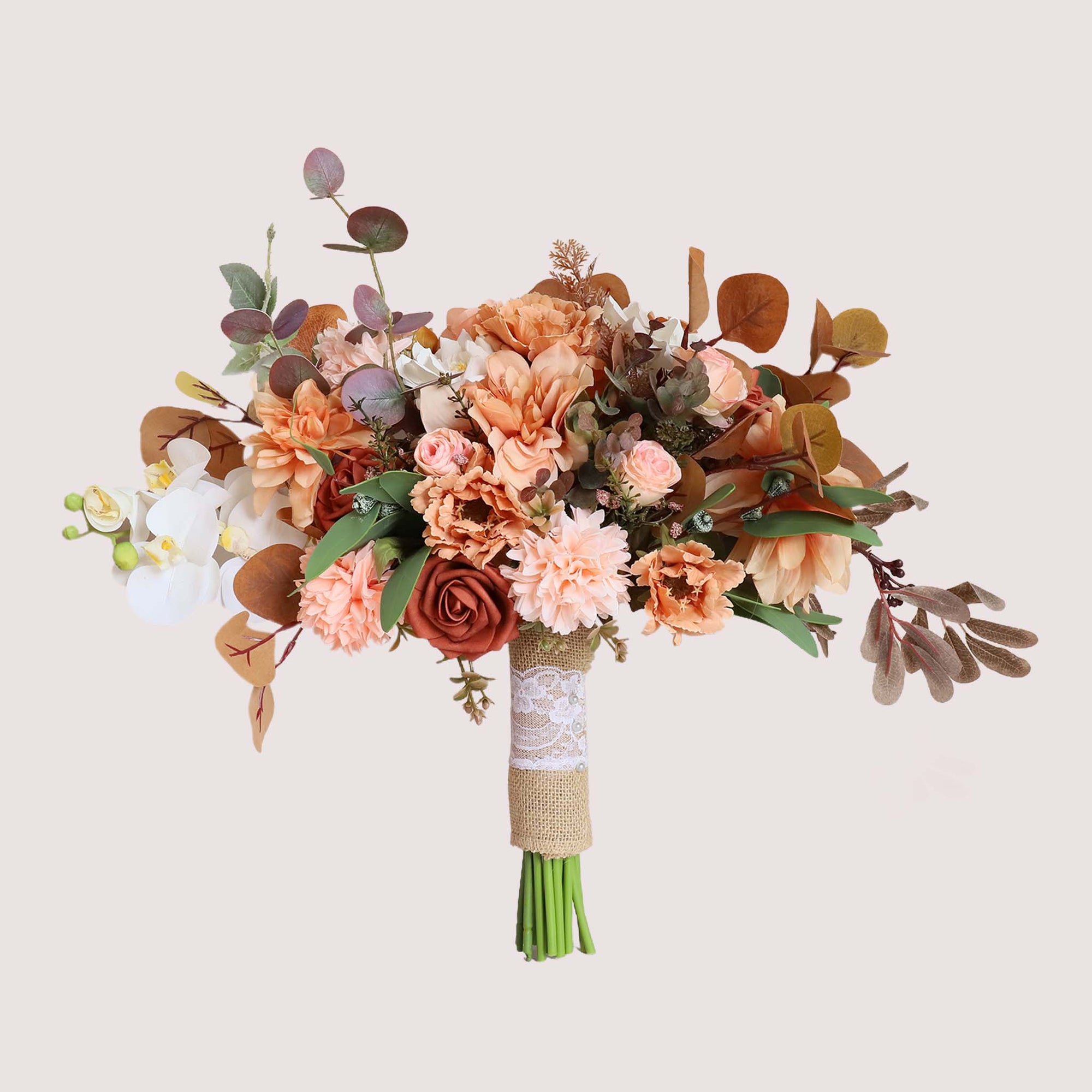 Fall Wedding Bouquets Artificial Terracotta Flowers