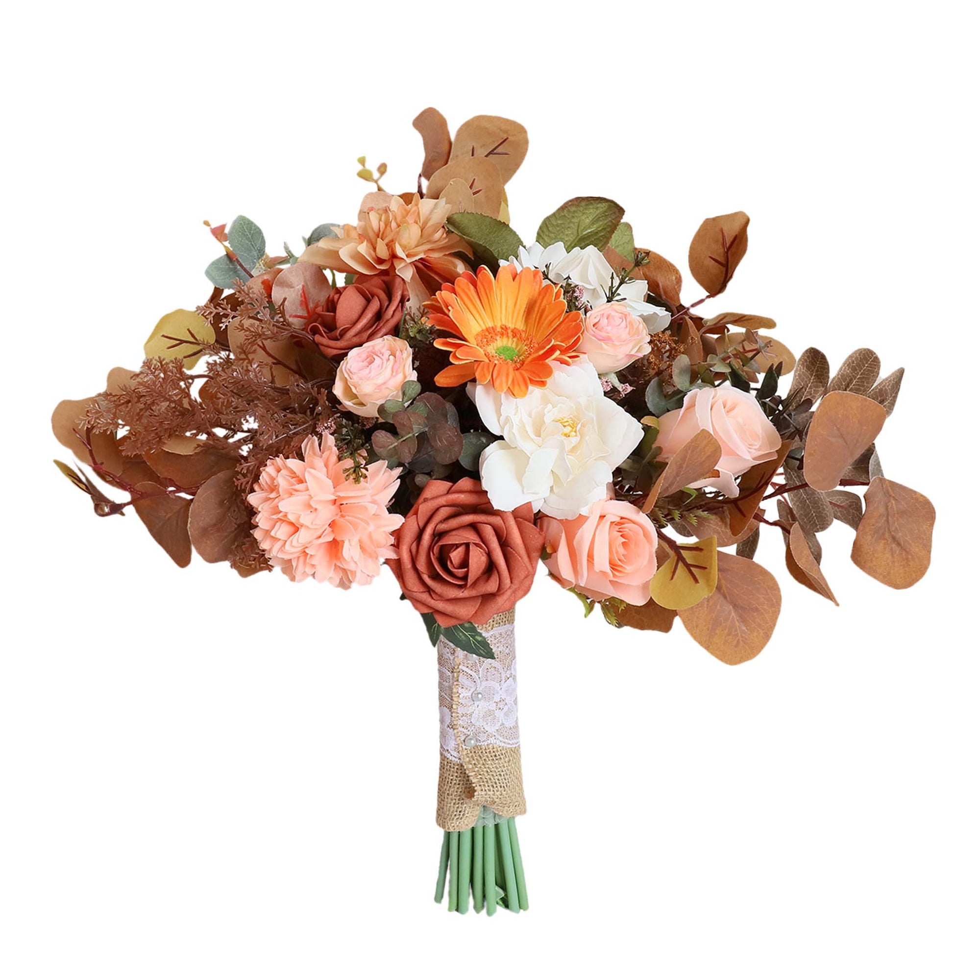 Fall Wedding Bouquets Artificial Terracotta Flowers