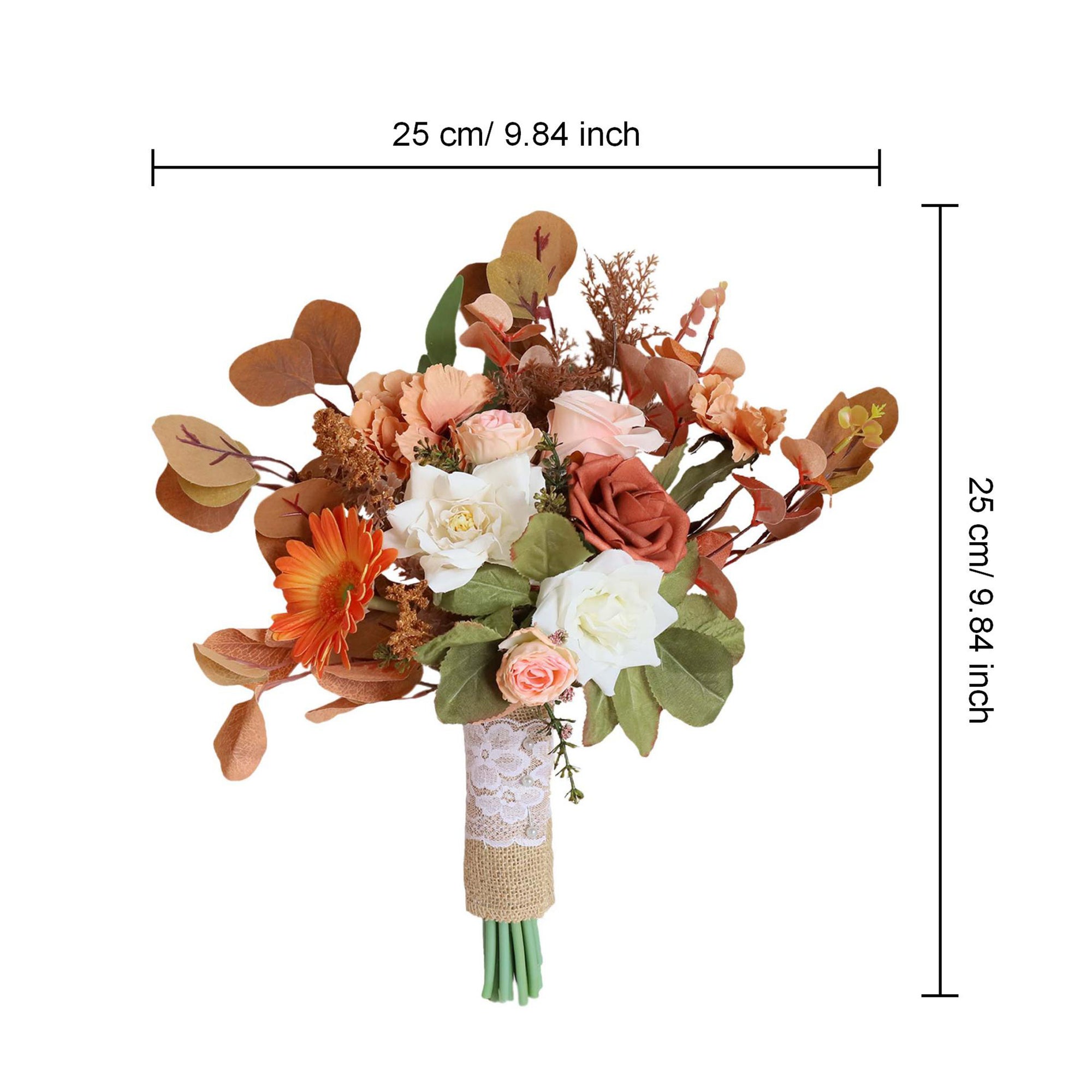 Fall Wedding Bouquets Artificial Terracotta Flowers