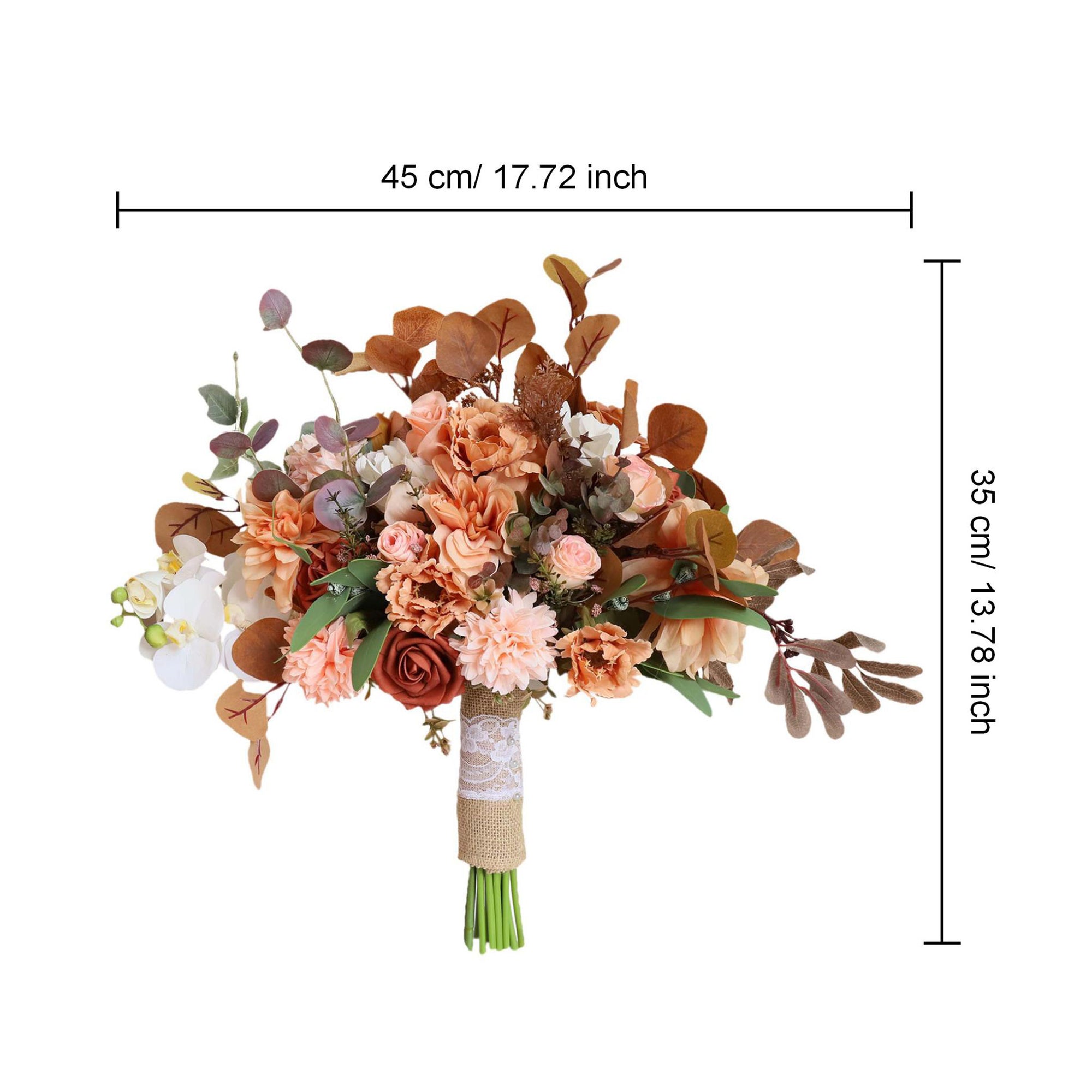 Fall Wedding Bouquets Artificial Terracotta Flowers