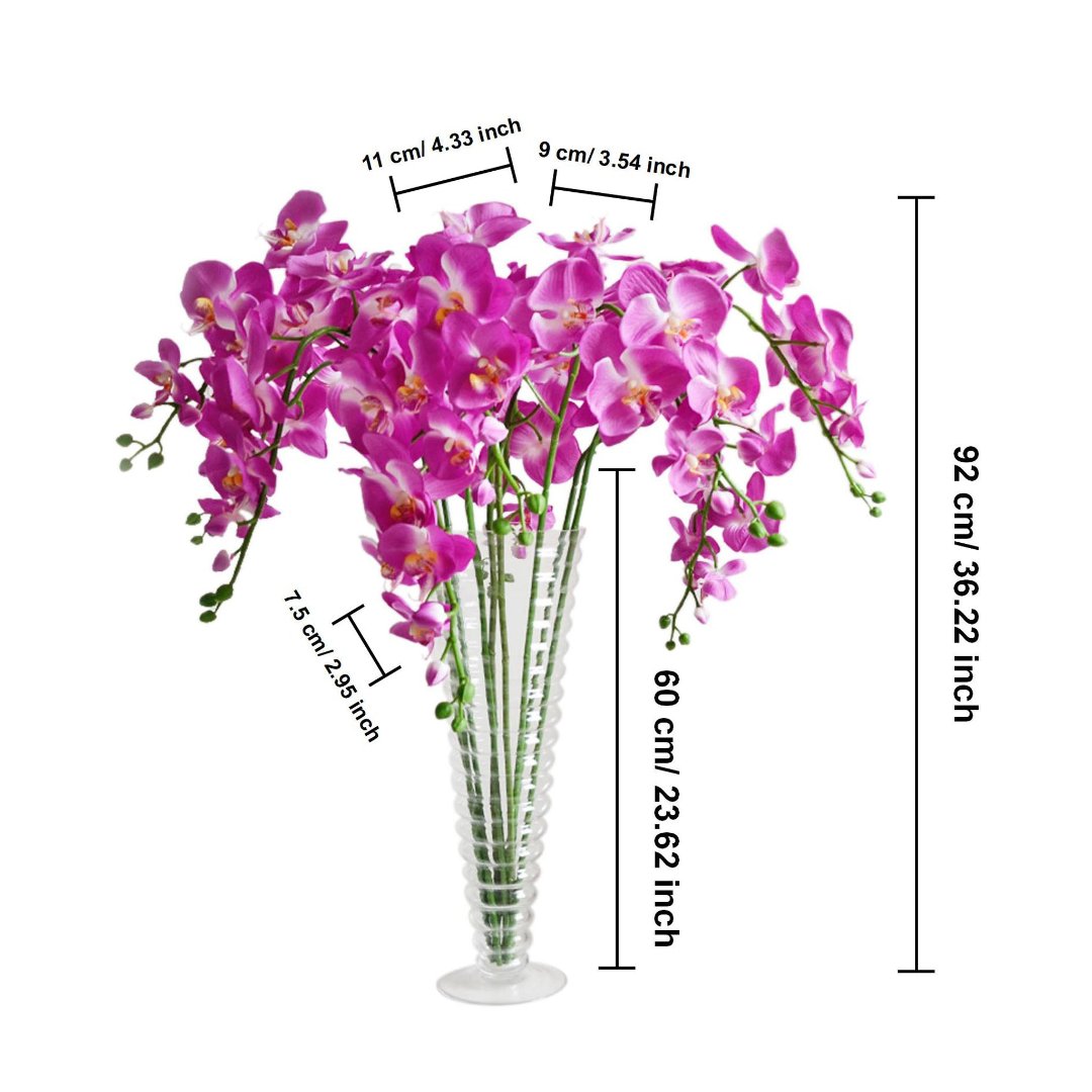 purple orchid artificial flower arrangement