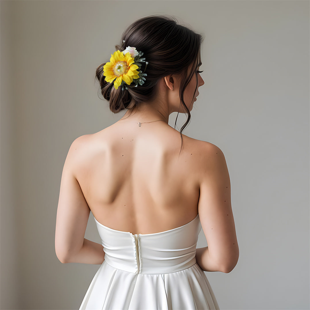 Silk Sunflower Bridal Headpiece Hair Accessory