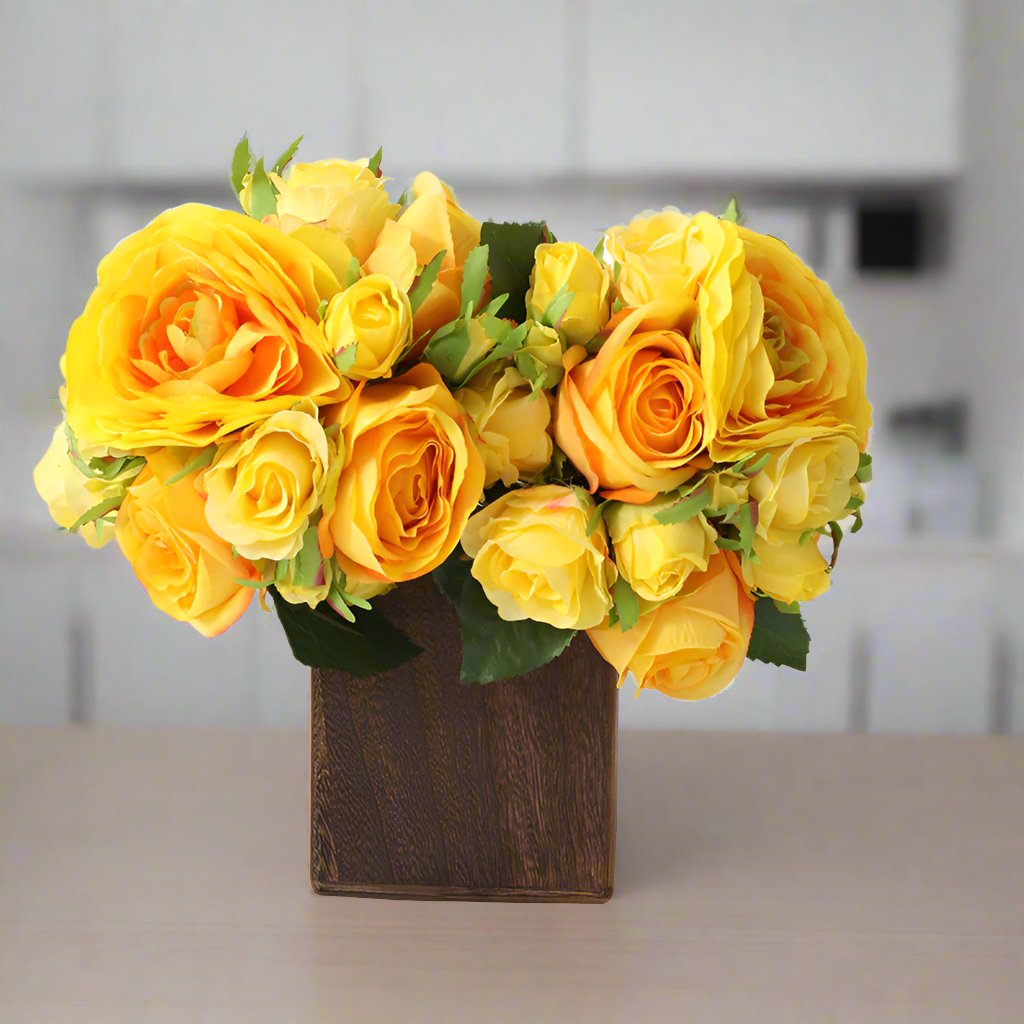 Yellow Silk Flower Bunch for Wedding Bouquet DIY