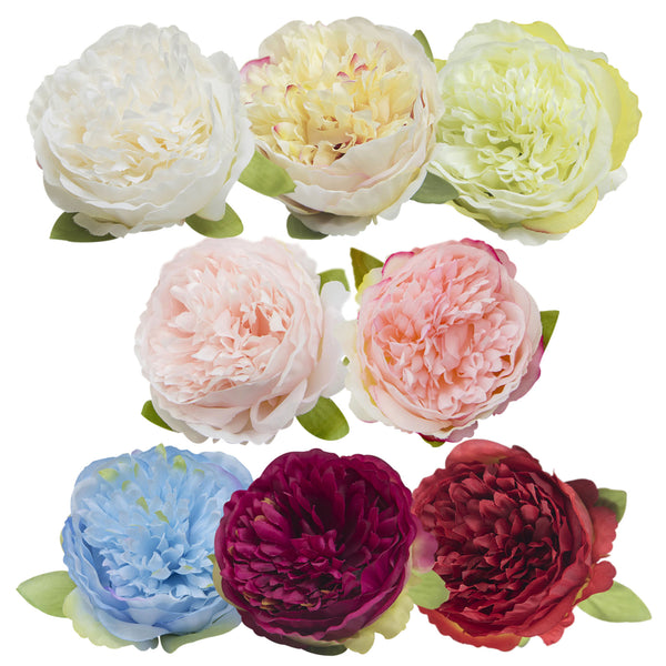 Small Silk Peony Flower Heads Artificial Flowers - VANRINA