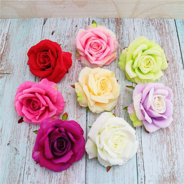 Winter Vase Filler Rose Heads 1pc Artificial Flowers Outdoor Flower In Bulk  For Hanging Planters Outside Porch Flower Arch Frame Large Silk Floral