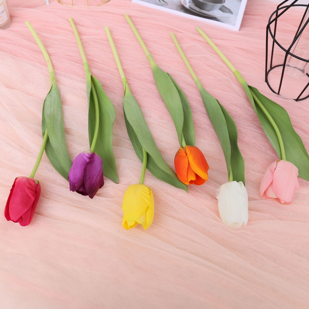 Artificial Tulips Flower Bouquet - Foam Tulipanes Flowers Home Wedding  Decors
