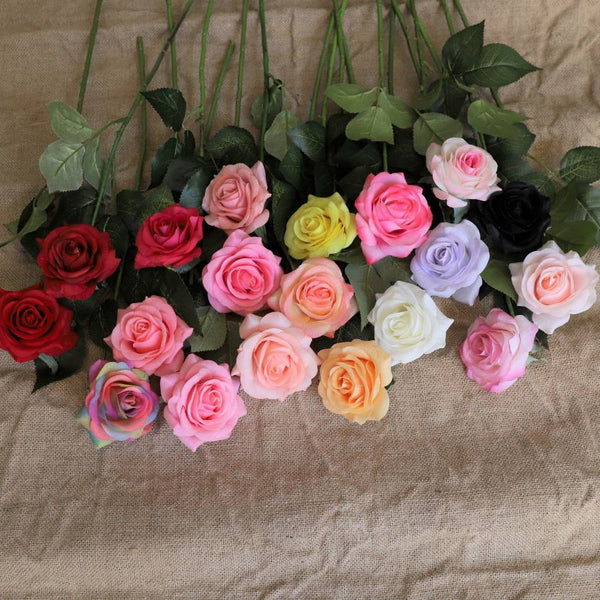 Whosale Real Touch Rose Flowers for Wedding Arrangement - VANRINA