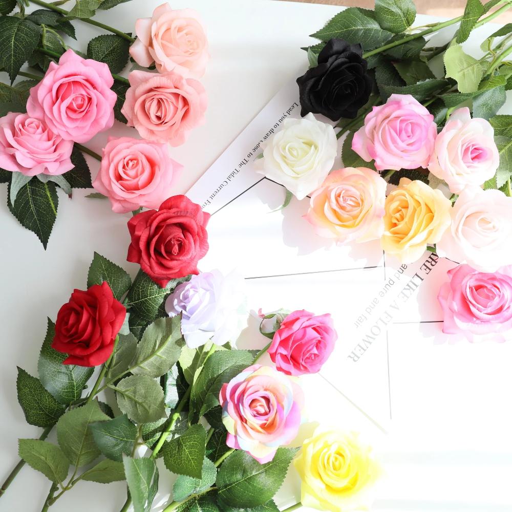 Real Touch Roses Realistic Flowers for Home Decor Wedding Flower  Arrangements - VANRINA