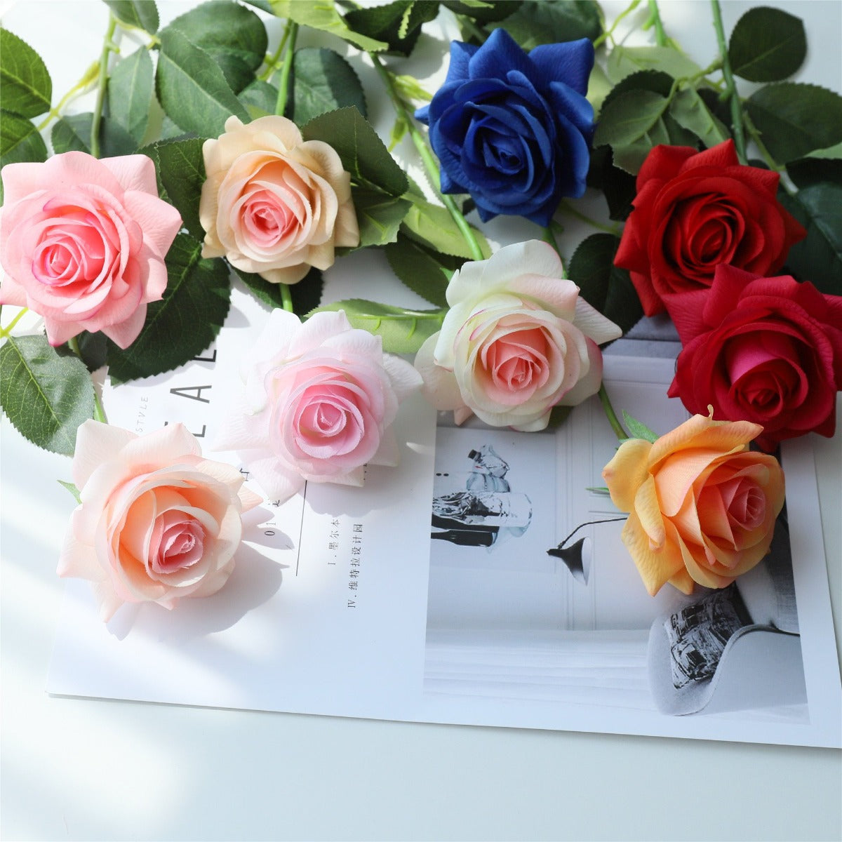 Real Touch Roses Realistic Flowers for Home Decor Wedding Flower  Arrangements - VANRINA